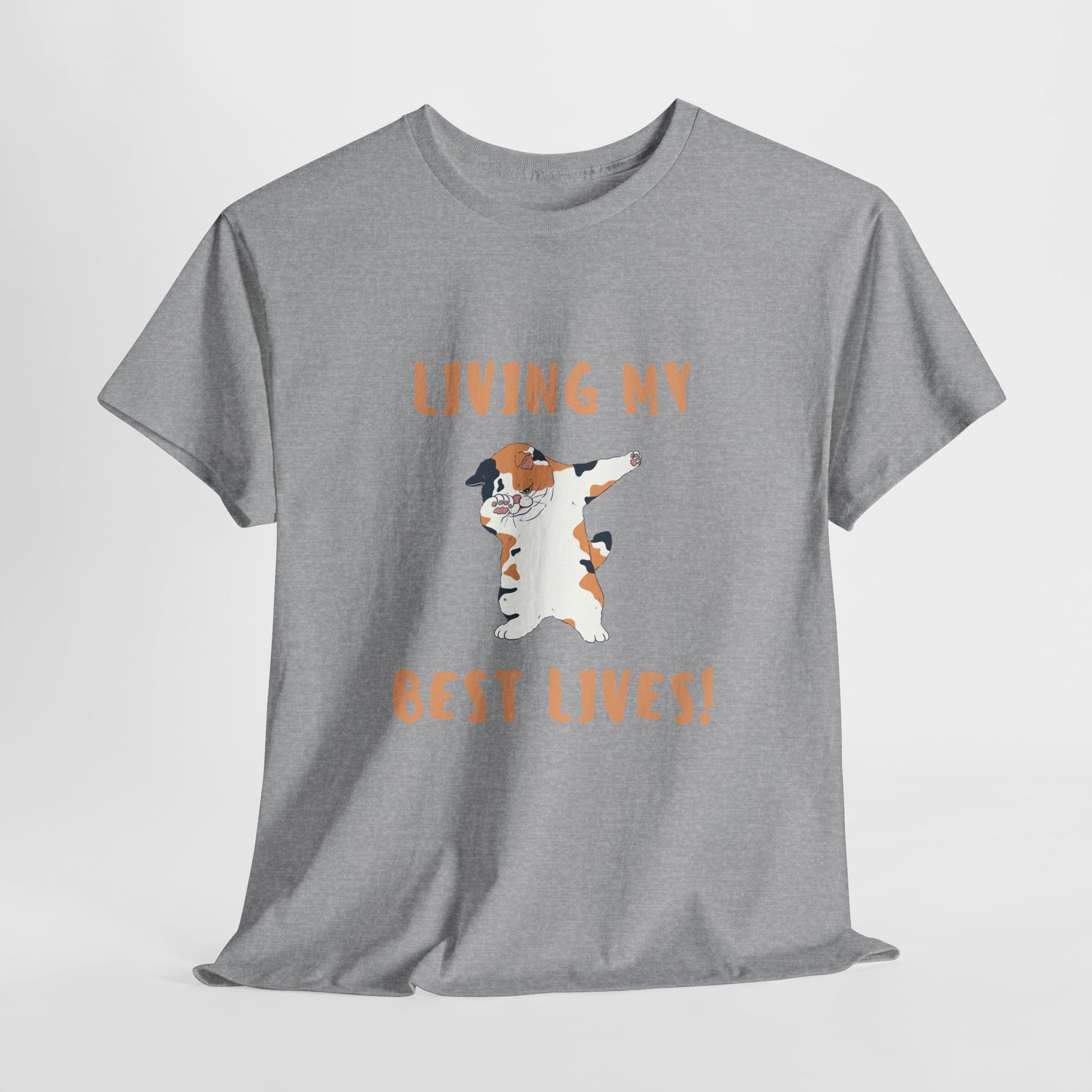 Living My Best Lives Cool Cat Shirt – Chill & Confident Cat Lover Tee