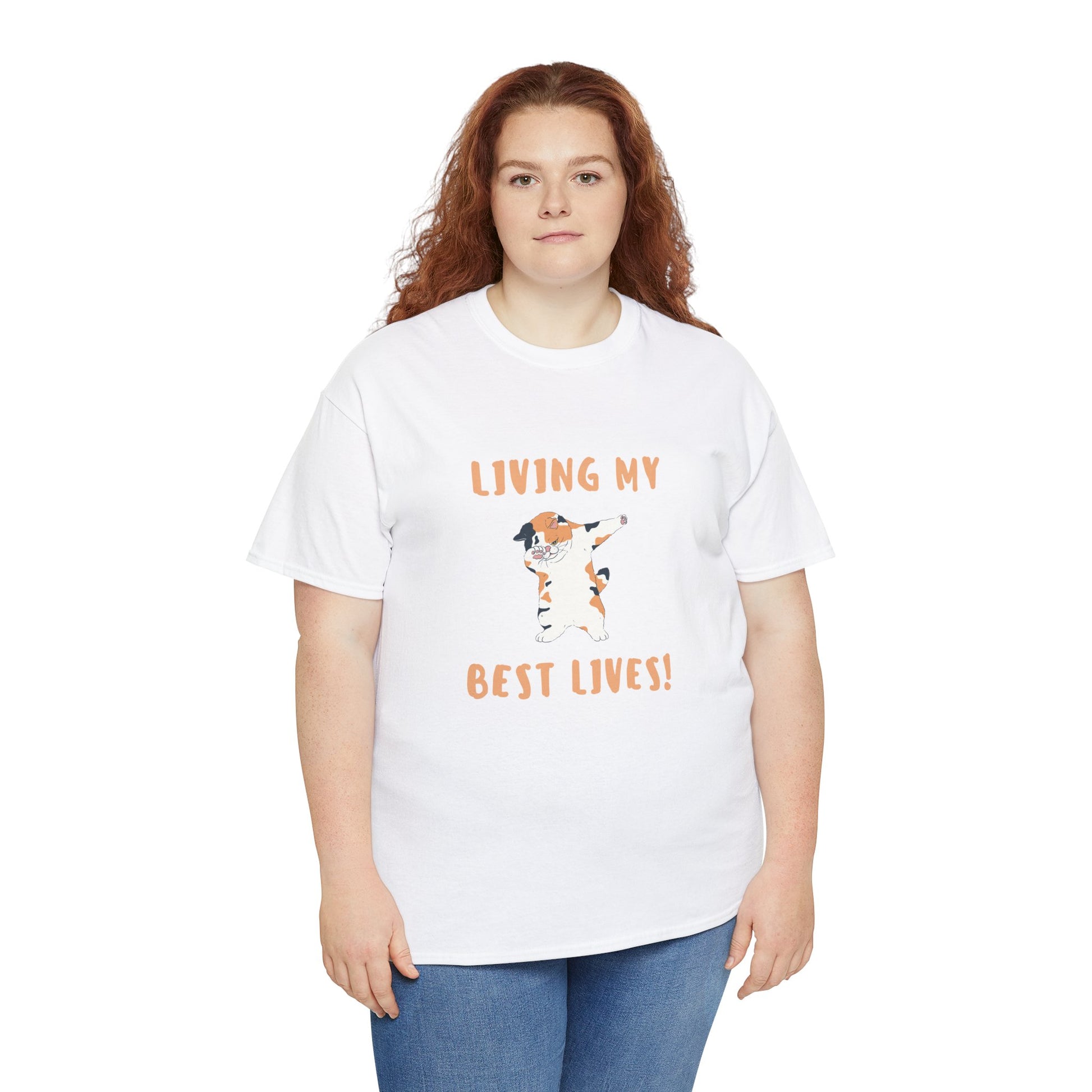 Living My Best Lives Cool Cat Shirt – Chill & Confident Cat Lover Tee