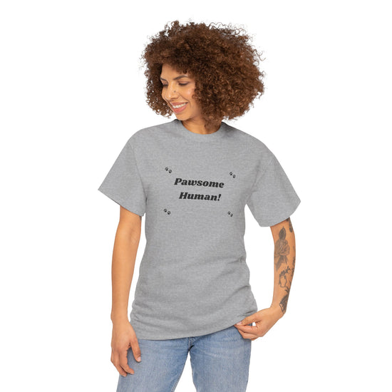 Pawsome Human Dog Paw Print Shirt – Perfect for Dog Lovers