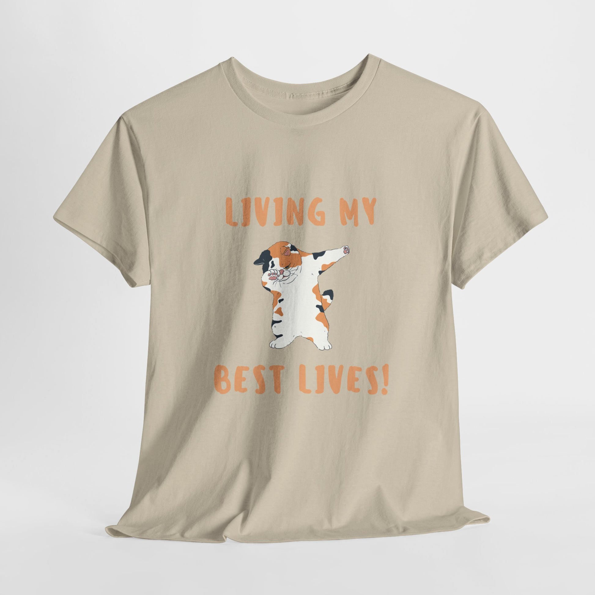 Living My Best Lives Cool Cat Shirt – Chill & Confident Cat Lover Tee