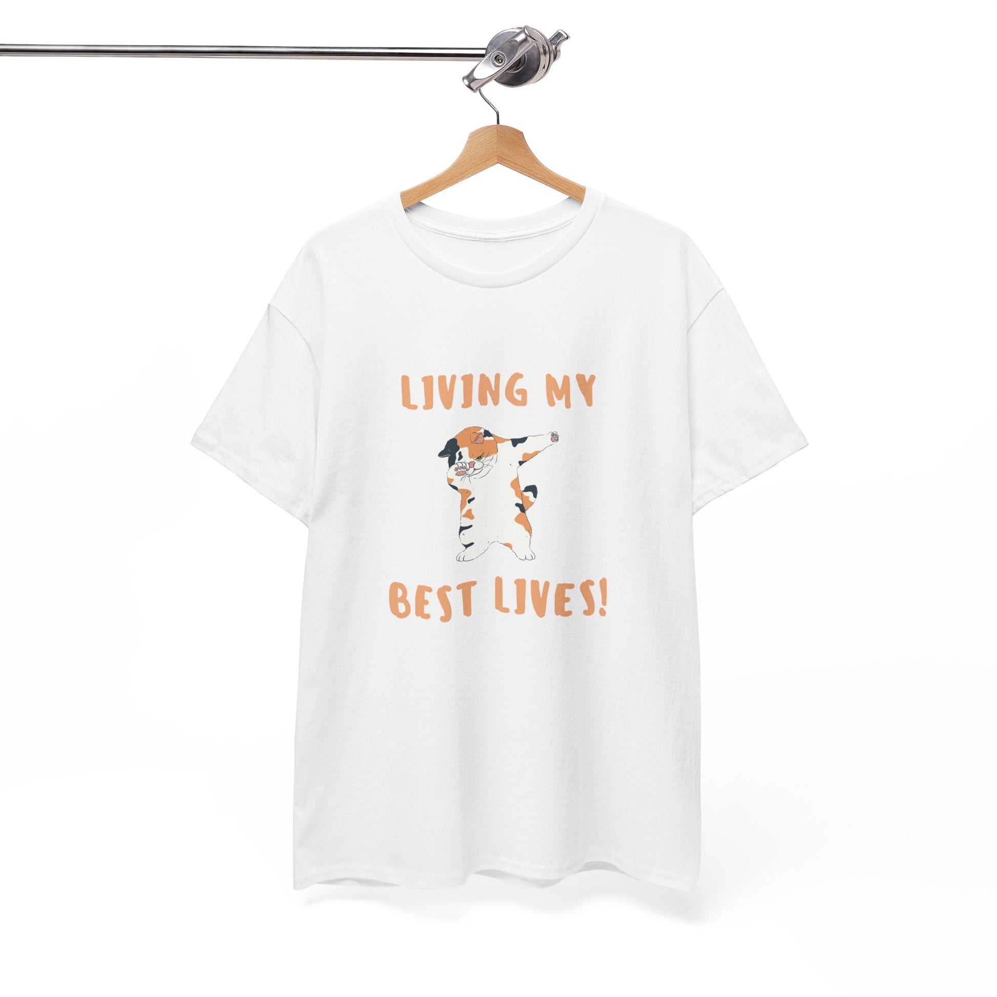 Living My Best Lives Cool Cat Shirt – Chill & Confident Cat Lover Tee