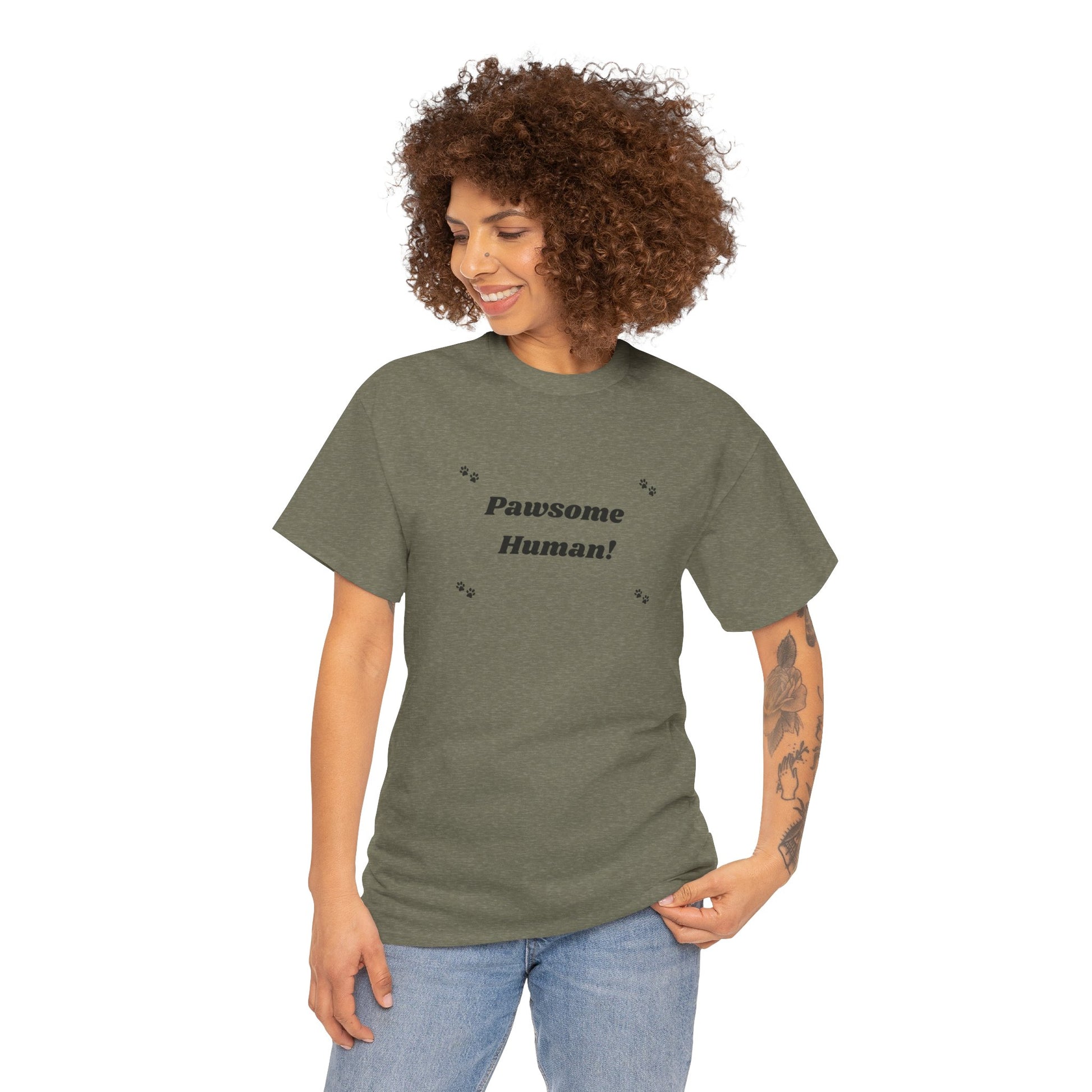 Pawsome Human Dog Paw Print Shirt – Perfect for Dog Lovers