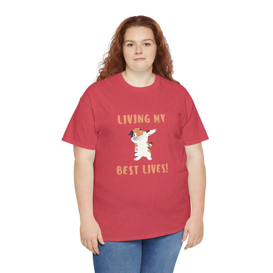 Living My Best Lives Cool Cat Shirt – Chill & Confident Cat Lover Tee