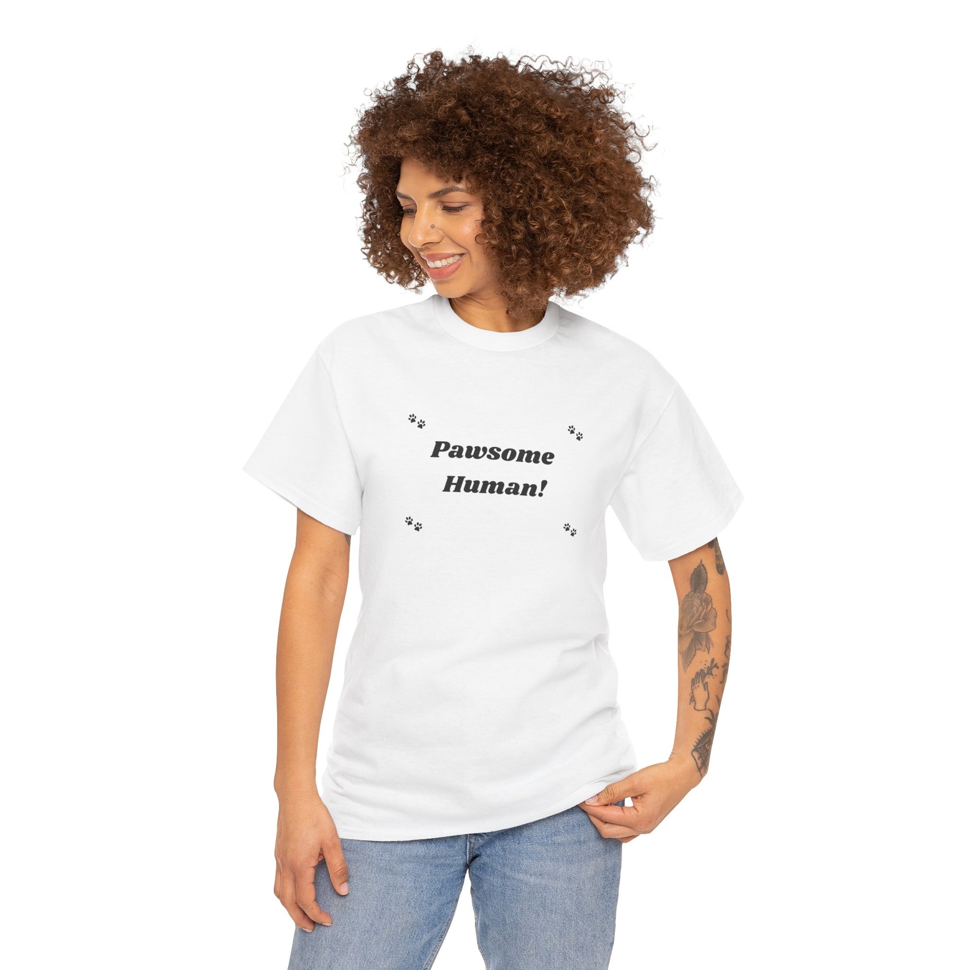 Pawsome Human Dog Paw Print Shirt – Perfect for Dog Lovers