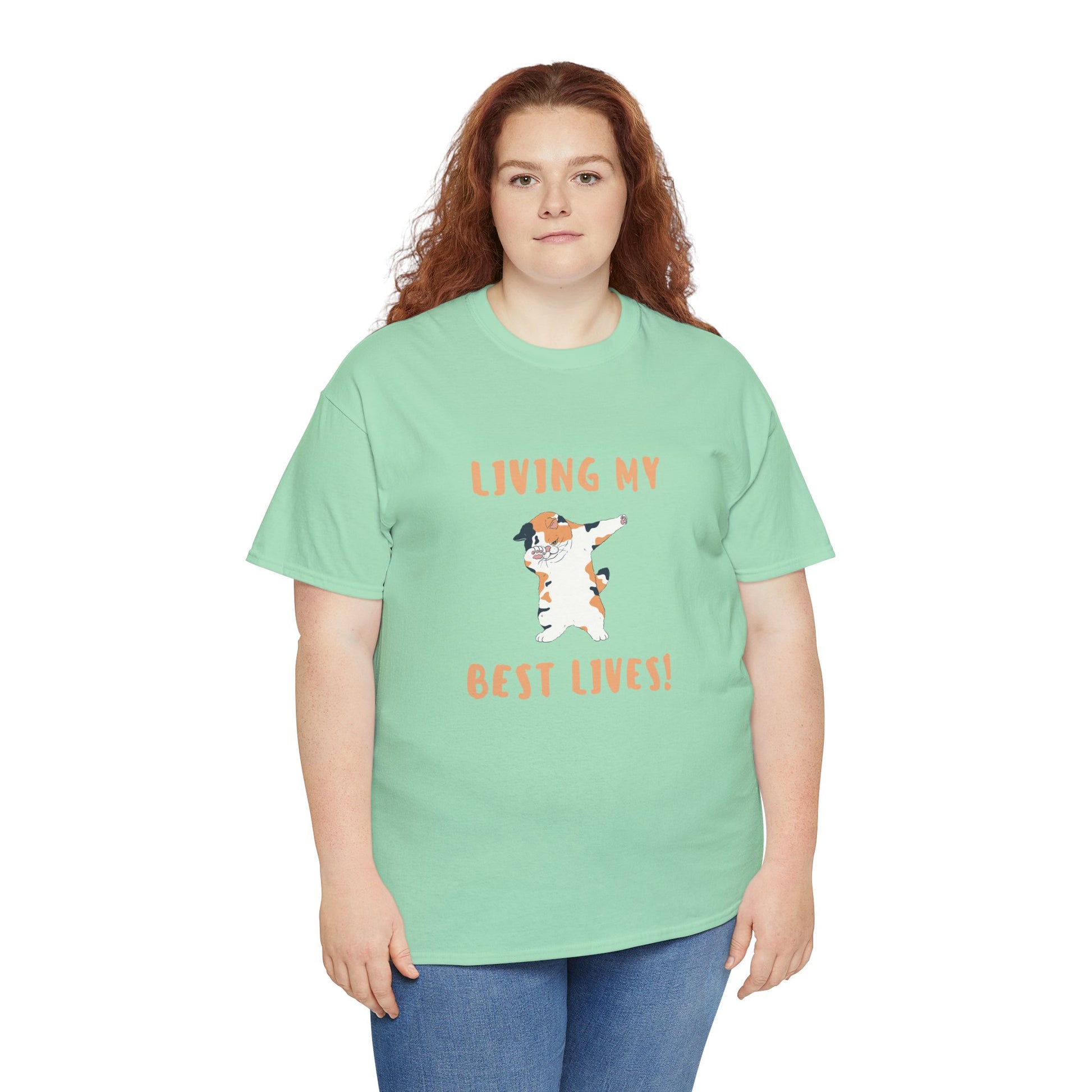 Living My Best Lives Cool Cat Shirt – Chill & Confident Cat Lover Tee