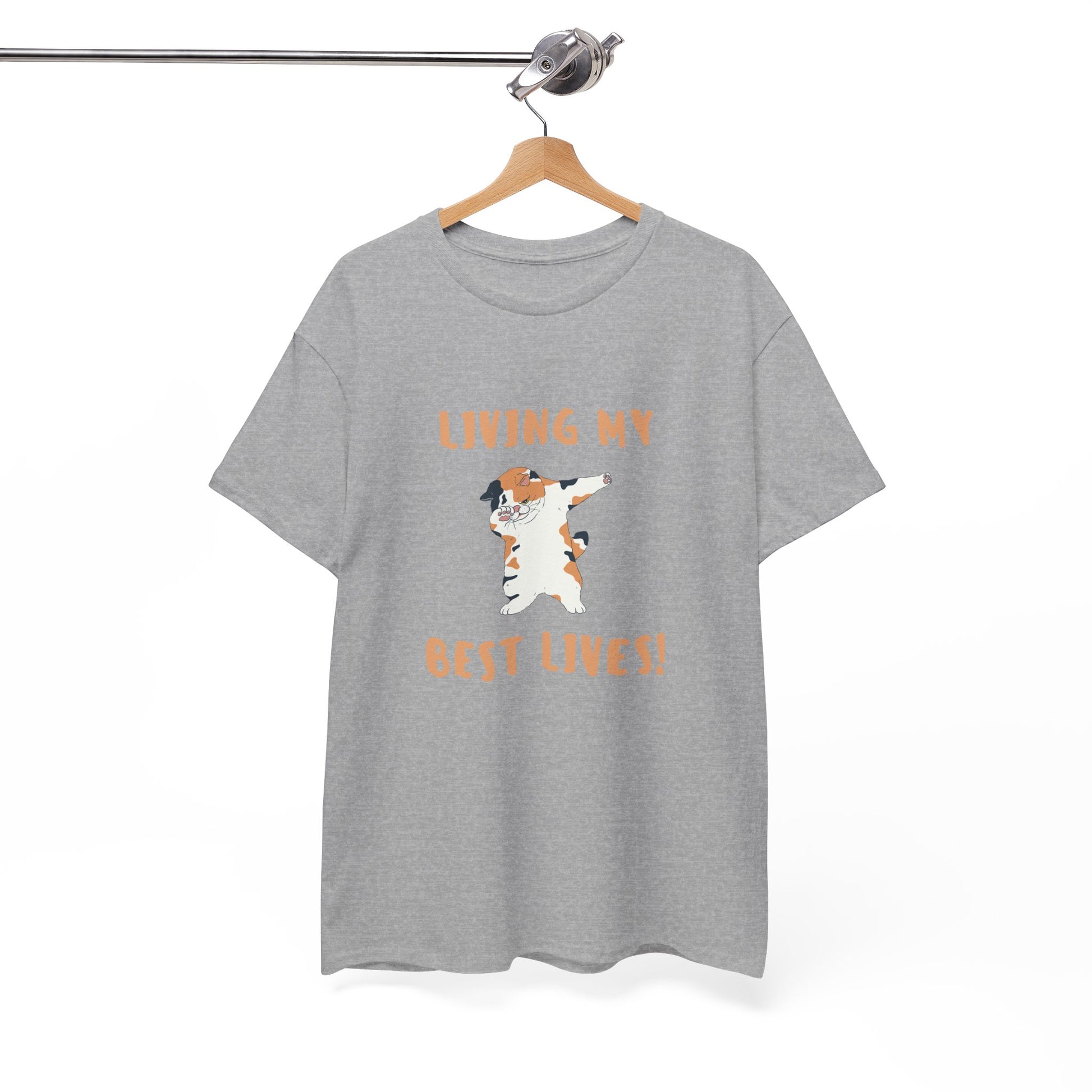 Living My Best Lives Cool Cat Shirt – Chill & Confident Cat Lover Tee