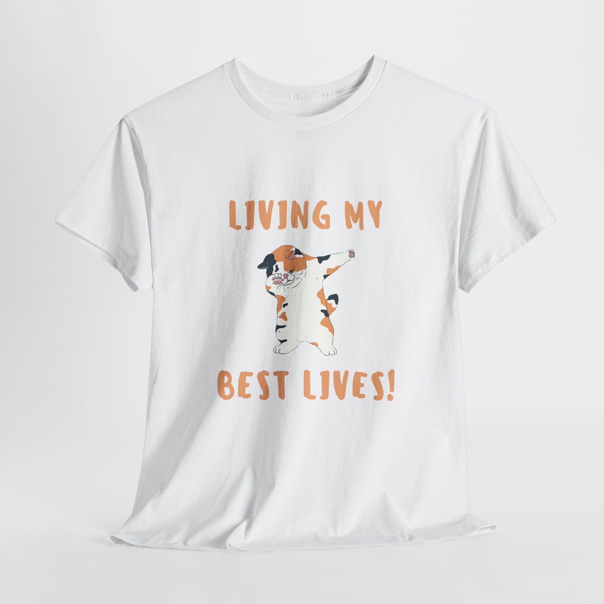 Living My Best Lives Cool Cat Shirt – Chill & Confident Cat Lover Tee