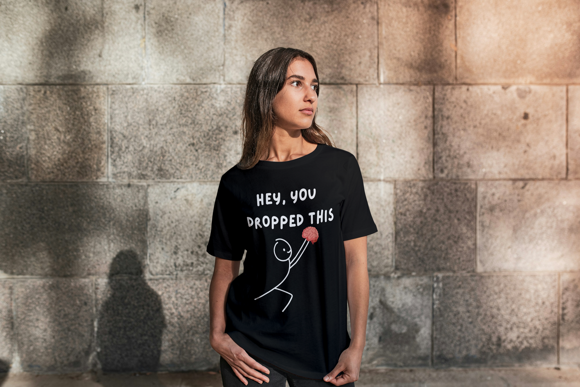 Hey, You Dropped This Funny Brain T-Shirt – Clever & Quirky Design - FunkyMunky